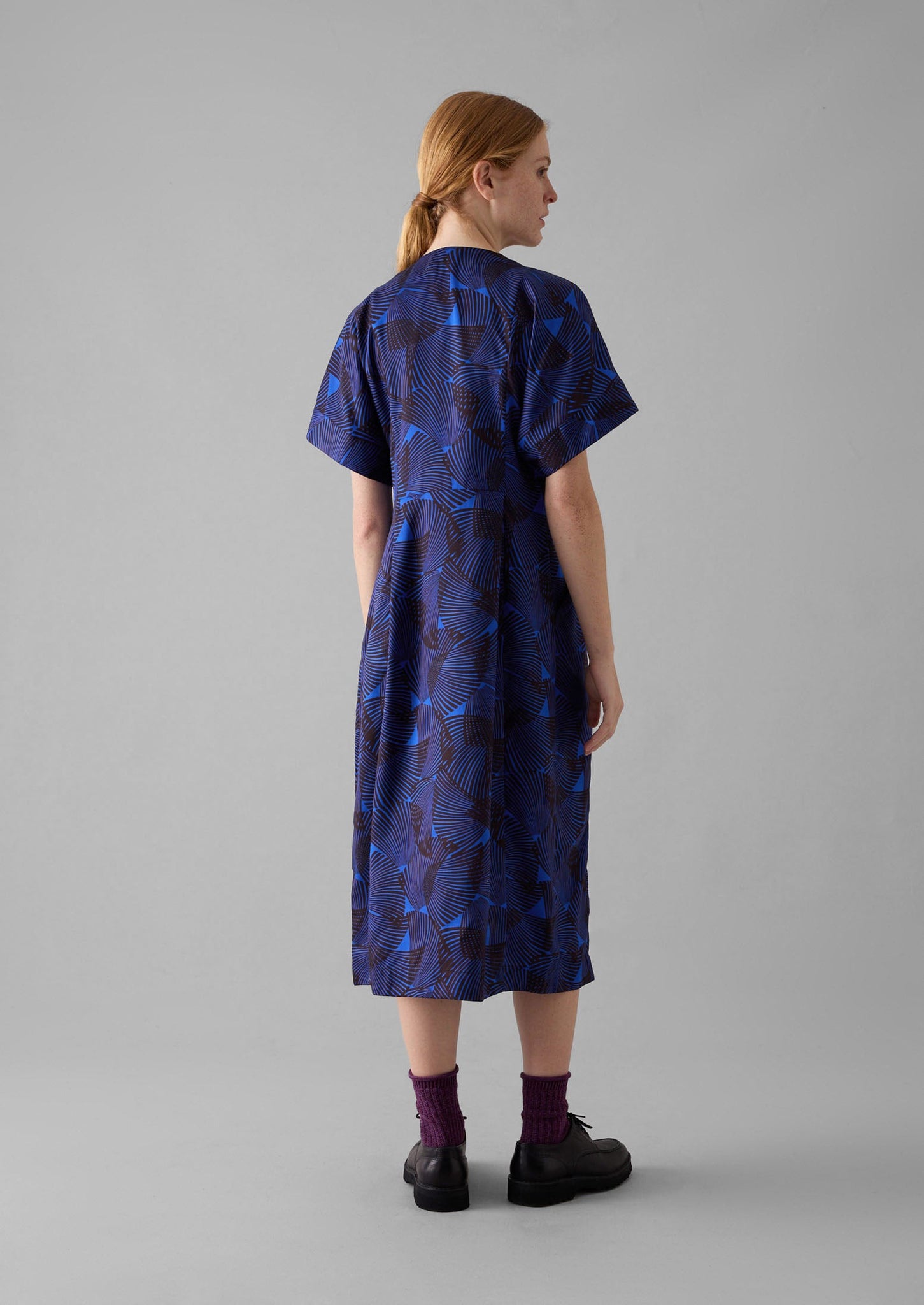 Bryn Reverb Print Dress | Brilliant Blue