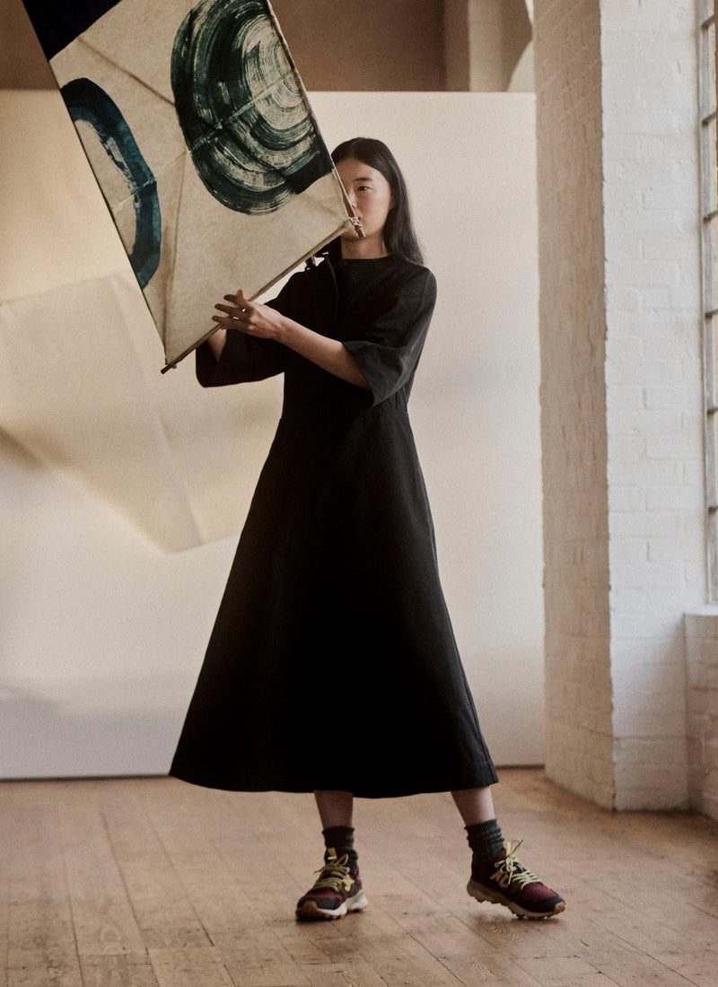 black linen smock dress Yours Women's Plus Size Black Linen Smock Dress Size 22-24