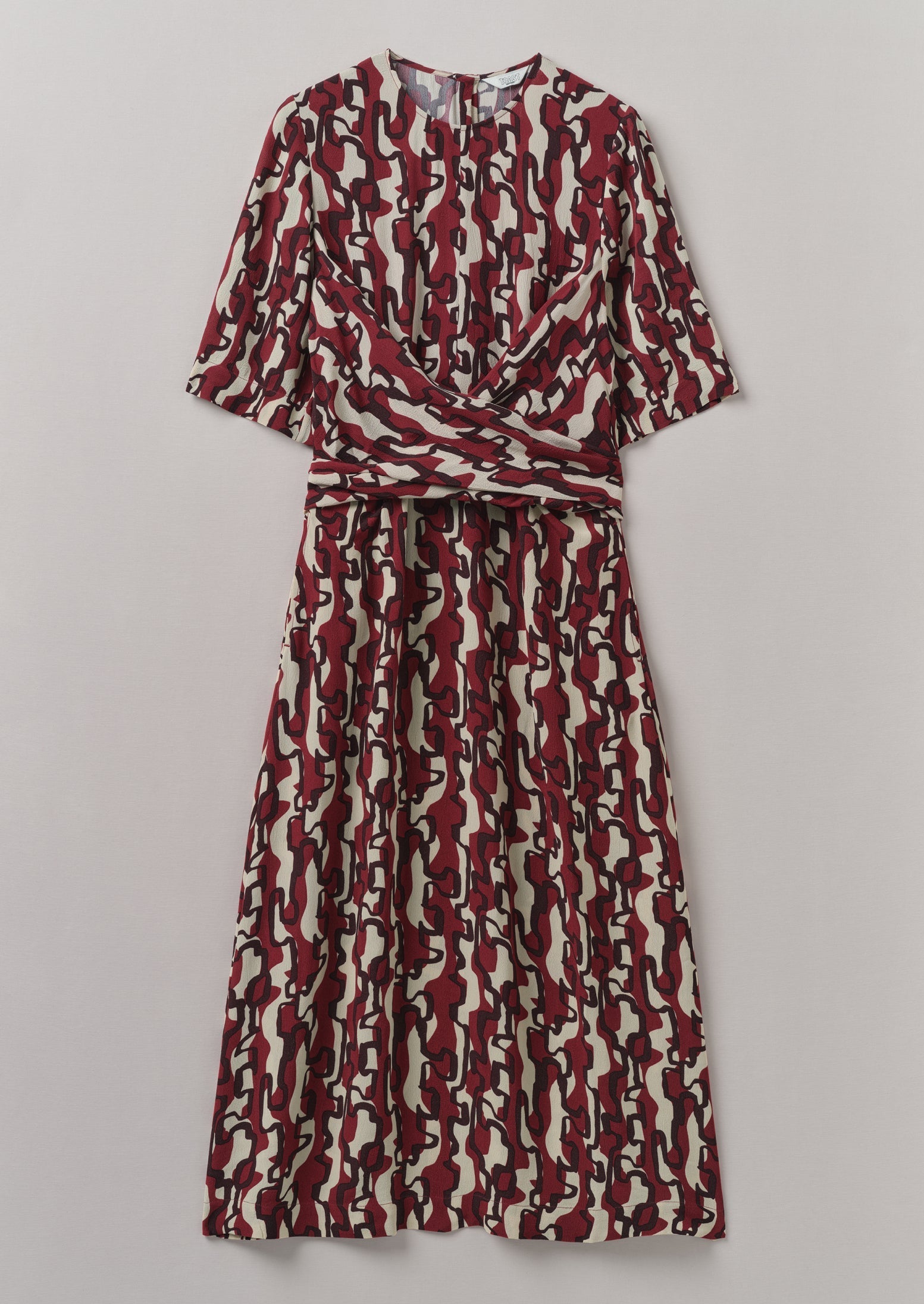 print tie dress Toperth Green Print Tie Halter Neck Cut-Out Midi Dress Toperth