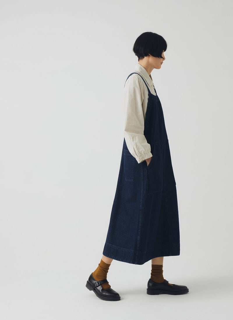 Patch Pocket Denim Dungaree Dress