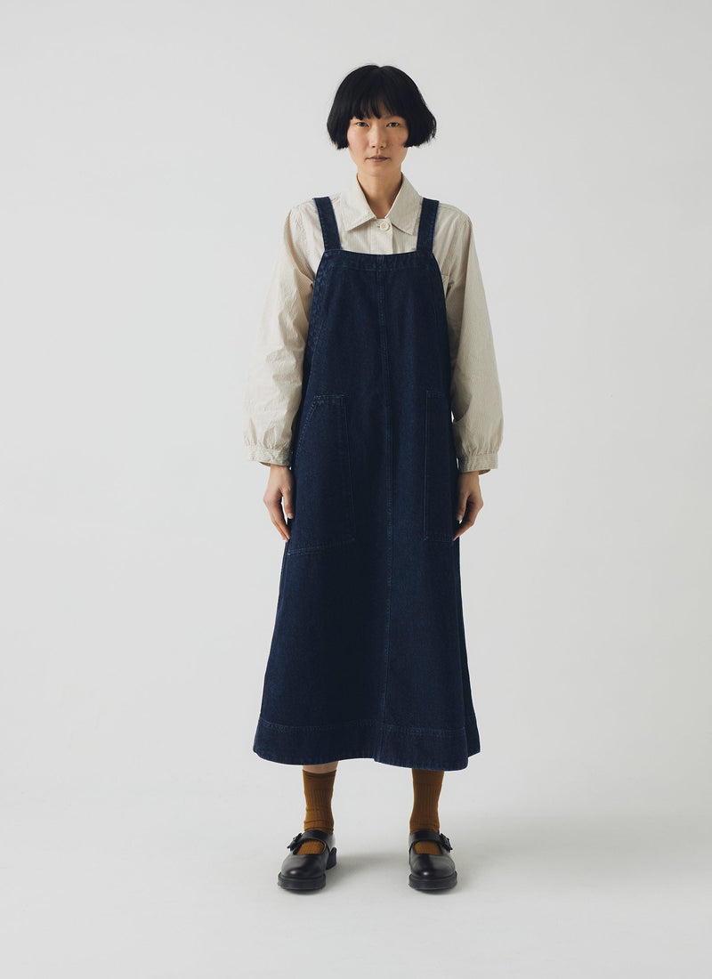 Patch Pocket Denim Dungaree Dress