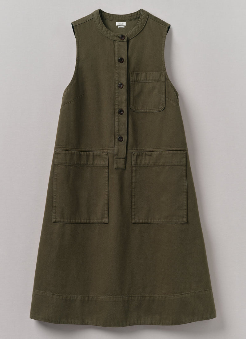 sap green dress Floral Collared Dress