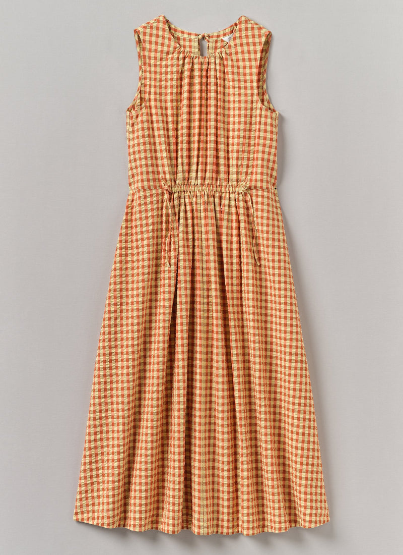orange and white check dress Gingham Princess Dress