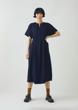 Bryn Twill Dress | Indigo | TOAST