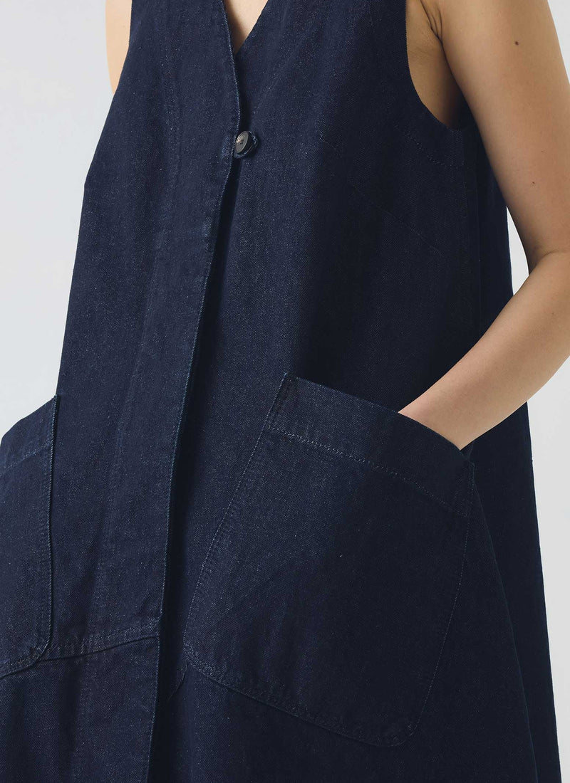 sleeveless denim tunic dress Sleeveless Denim Dress