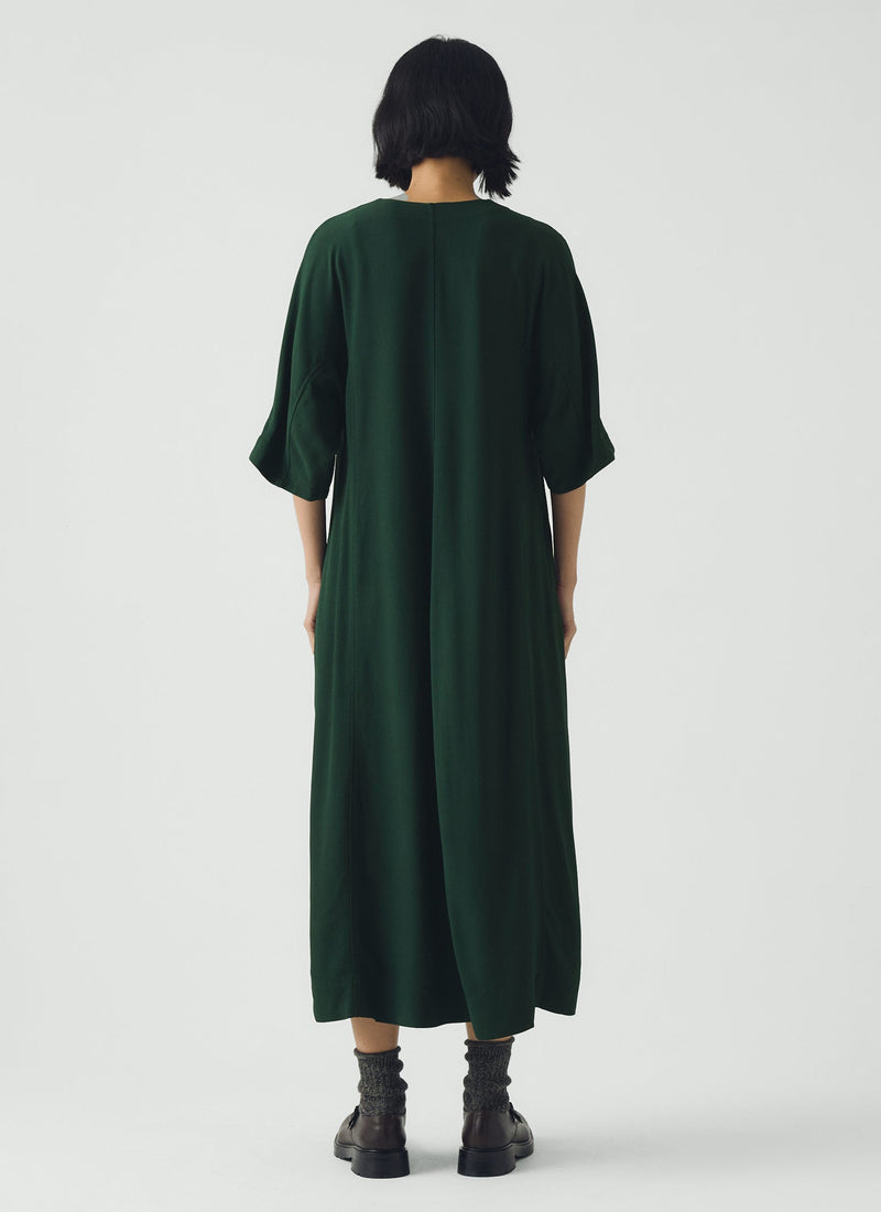 satin back crepe dress B263070 Elegant Crepe Back Charmeuse A-line Gown with Cowl Draped Neckline and Dramatic Low Scoop Back