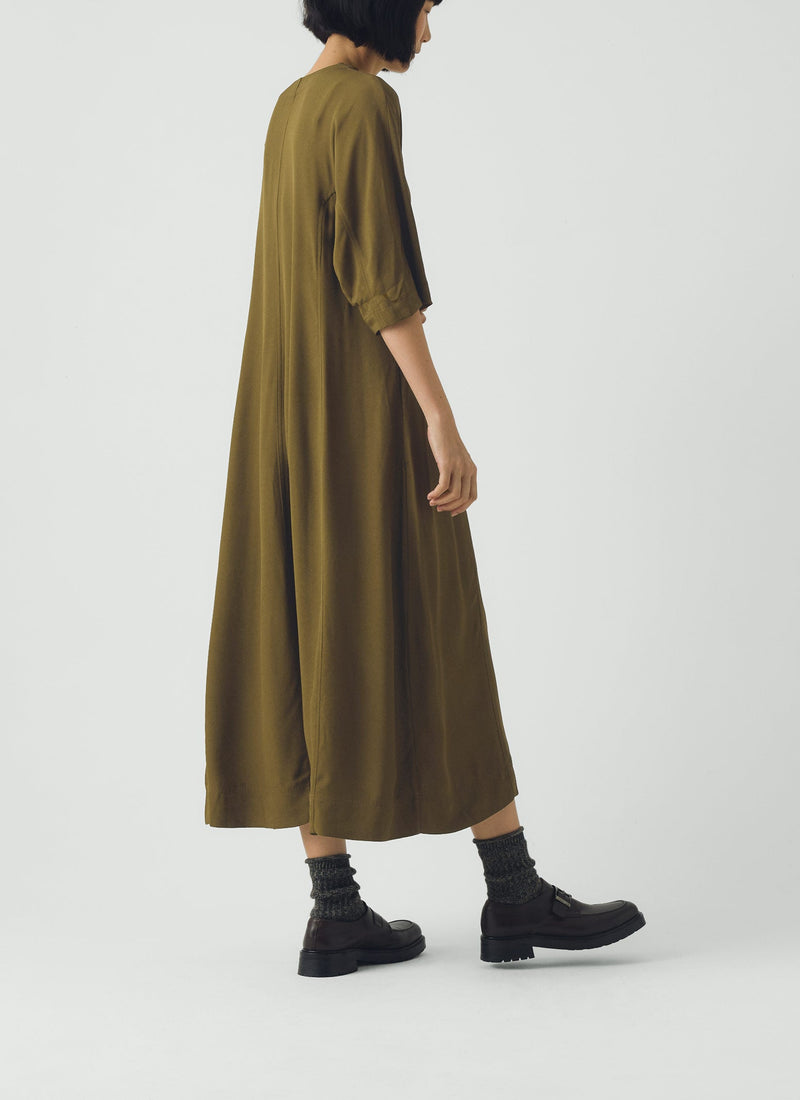 crepe olive green long sleeve dress product info and reviews Olive Green Crepe Fabric Dresses