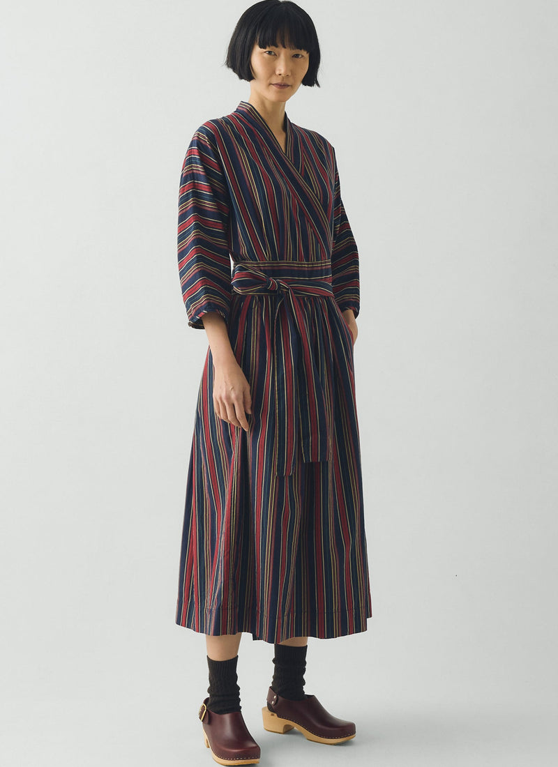 cotton wrap dress Pantry Stripe Cotton Wrap Dress