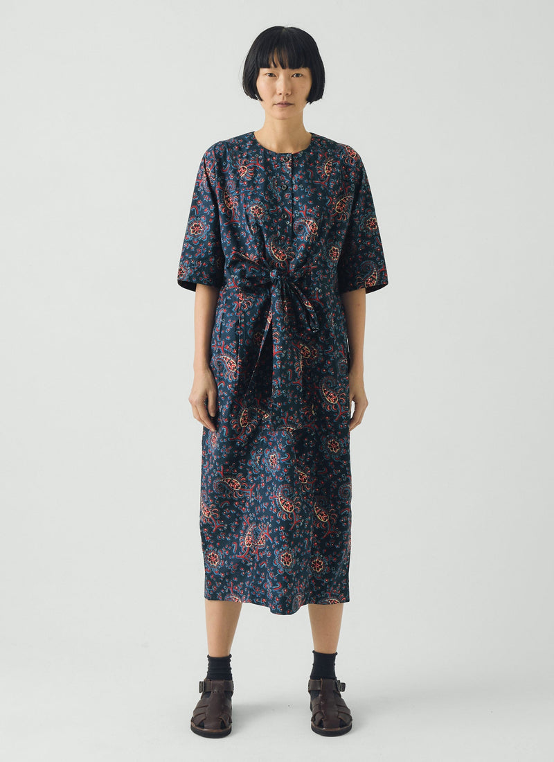 cotton paisley dress Vintage Paisley Floral Indian Cotton Tent Dress