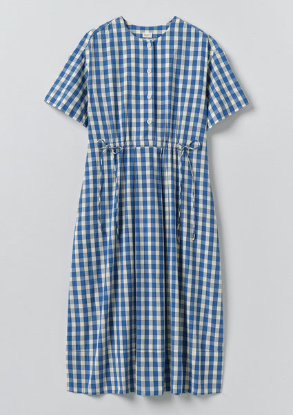 cotton on gingham dress Cotton On hallie dropped hem mini dress in blue plaid