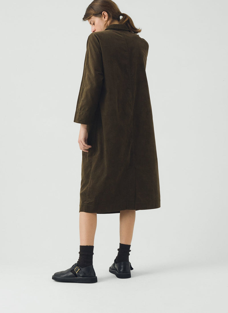 Organic Cord Tunic Dress | Tent Green