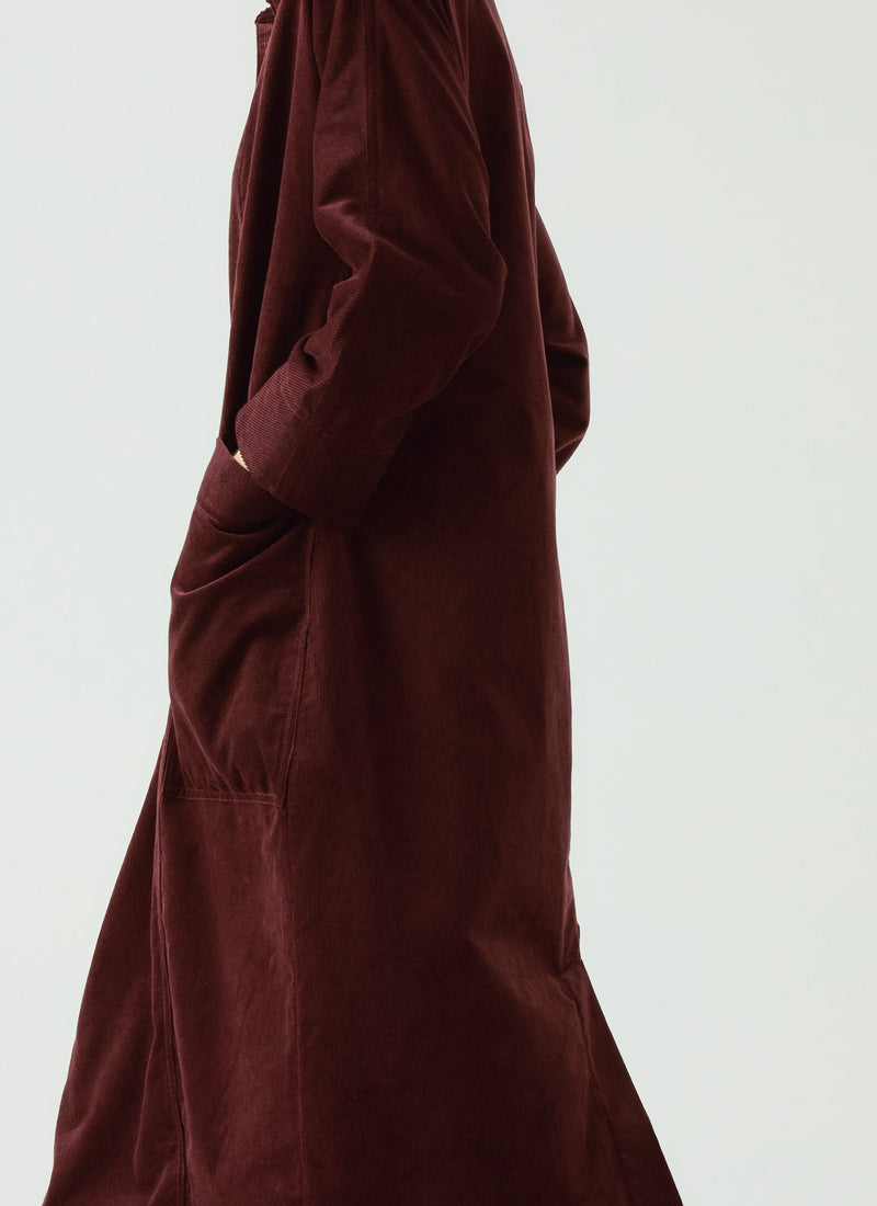 Organic Cord Tunic Dress | Beetroot Organic Cord Tunic Dress | Beetroot