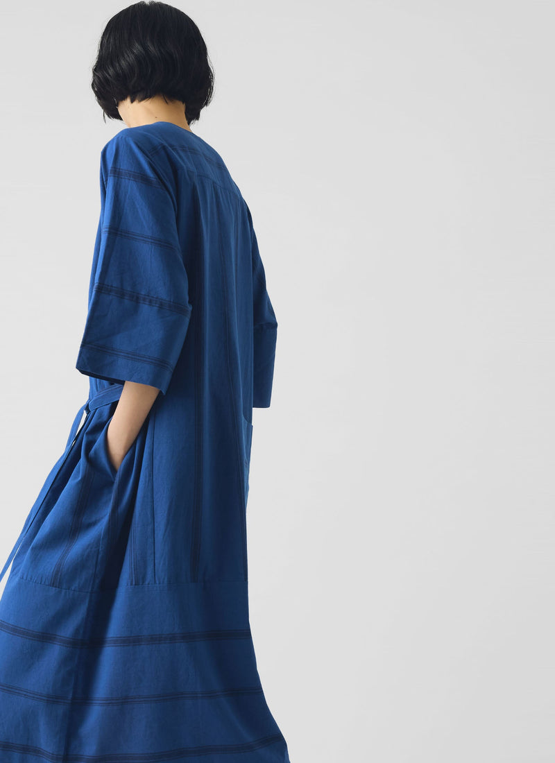blue towel dress Tea Towel Stripe Cotton Dress | Cobalt Blue