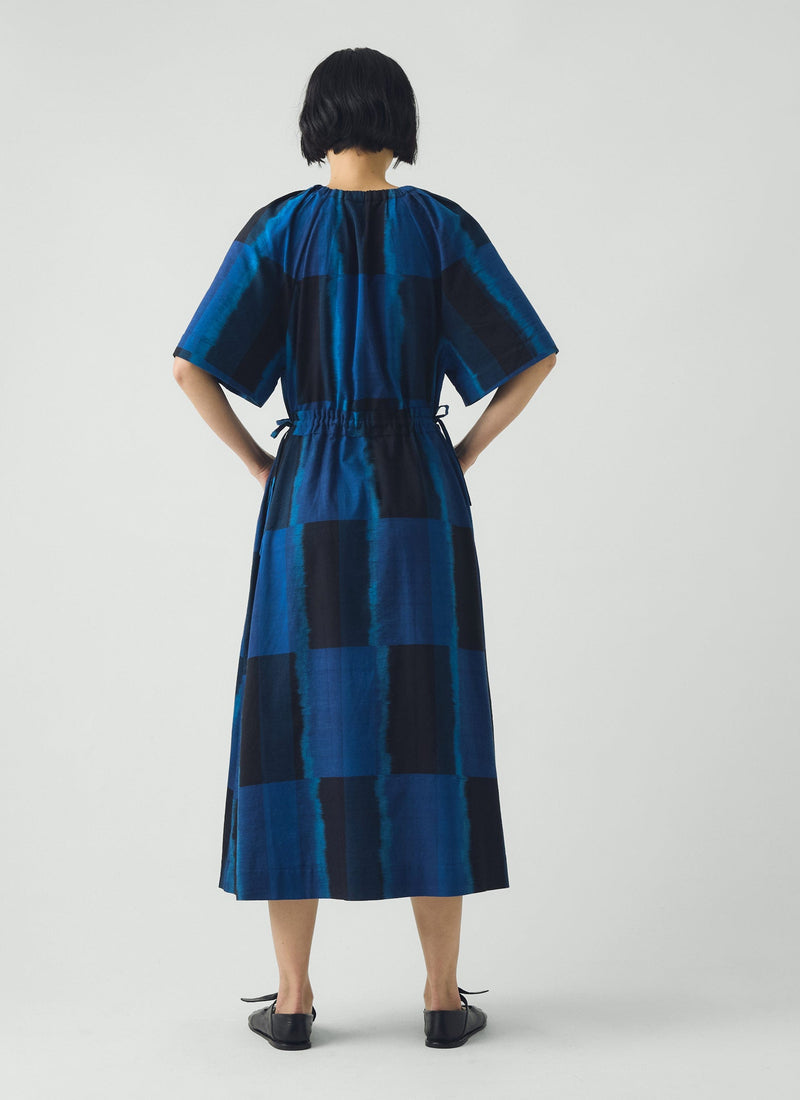ikat cotton dress Ikat Print Maxi Dress in Sustainable Cotton Pink