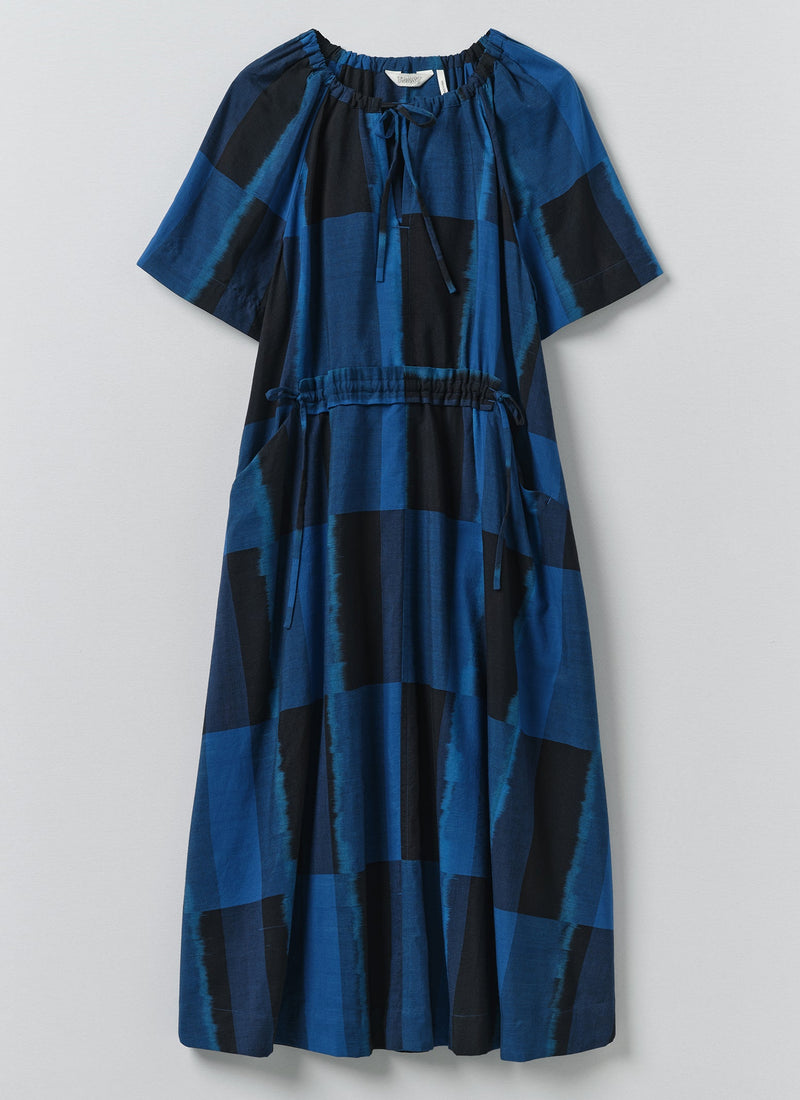 Sobremesa Cotton Ikat Dress | Bright Blue