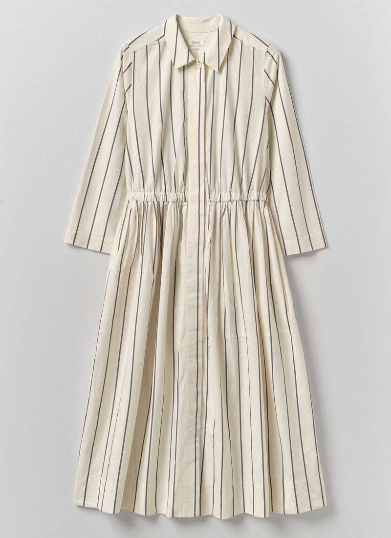 Garland Stripe Cotton Shirt Dress