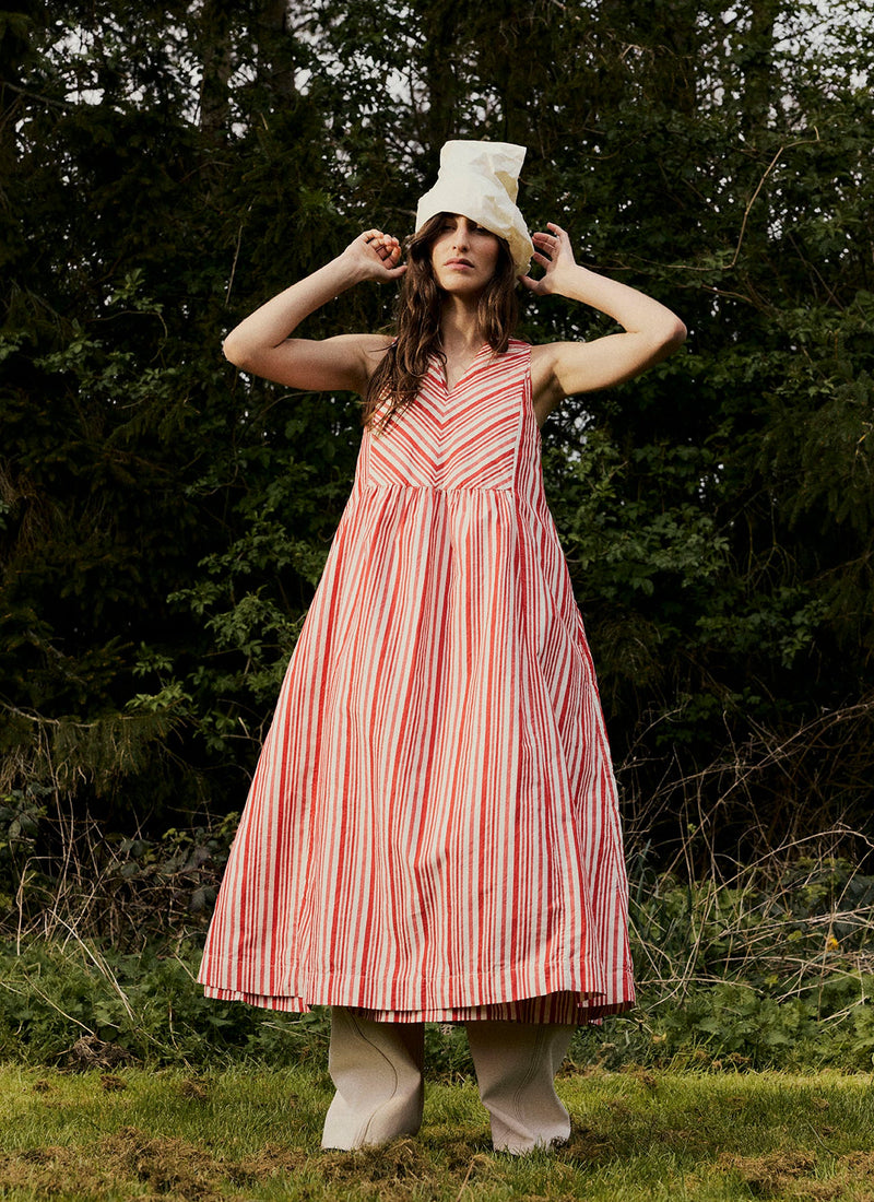 Maypole Stripe Cotton Dress