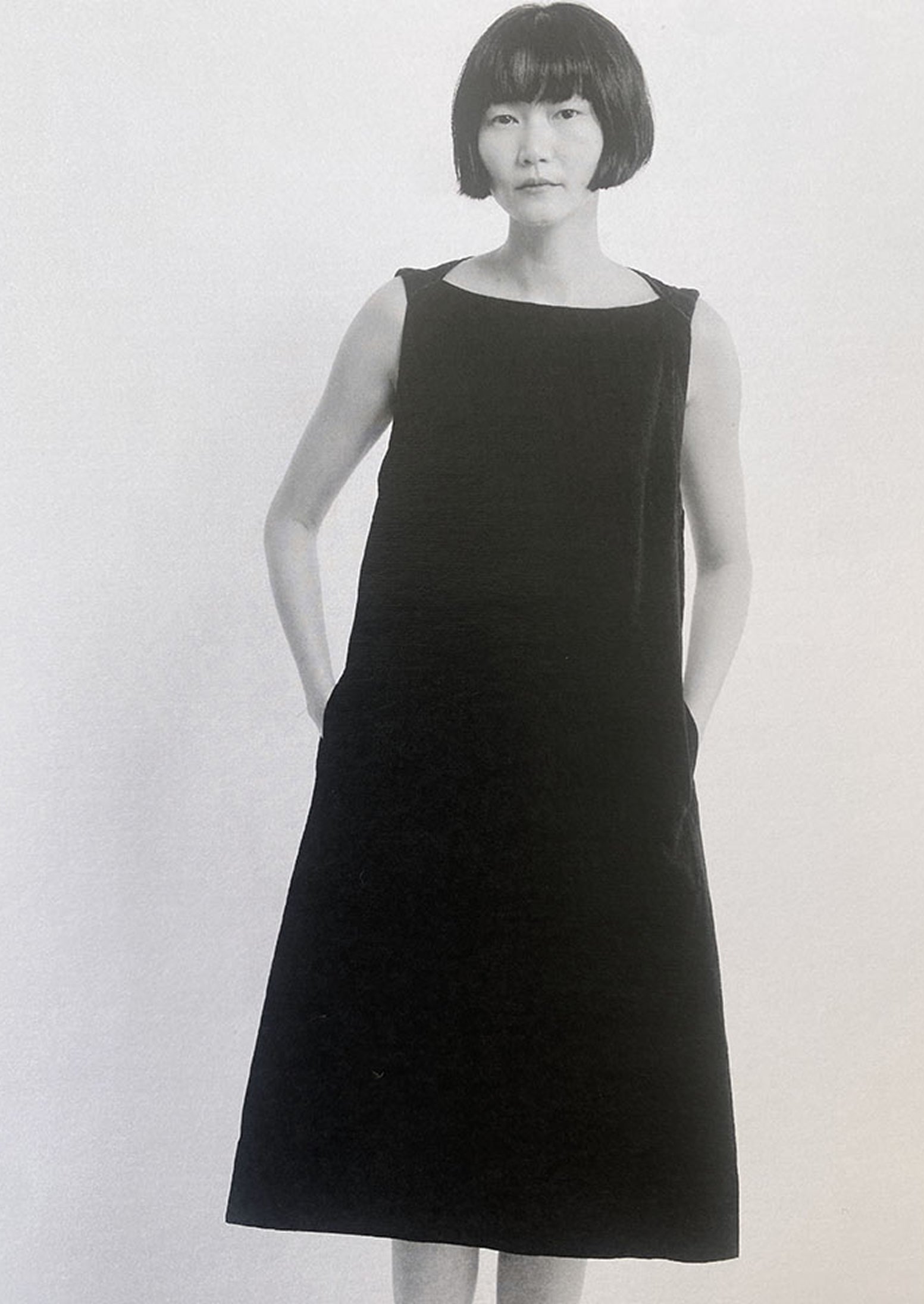Sculpted Denim Pinafore Dress | Carbon Black | TOAST