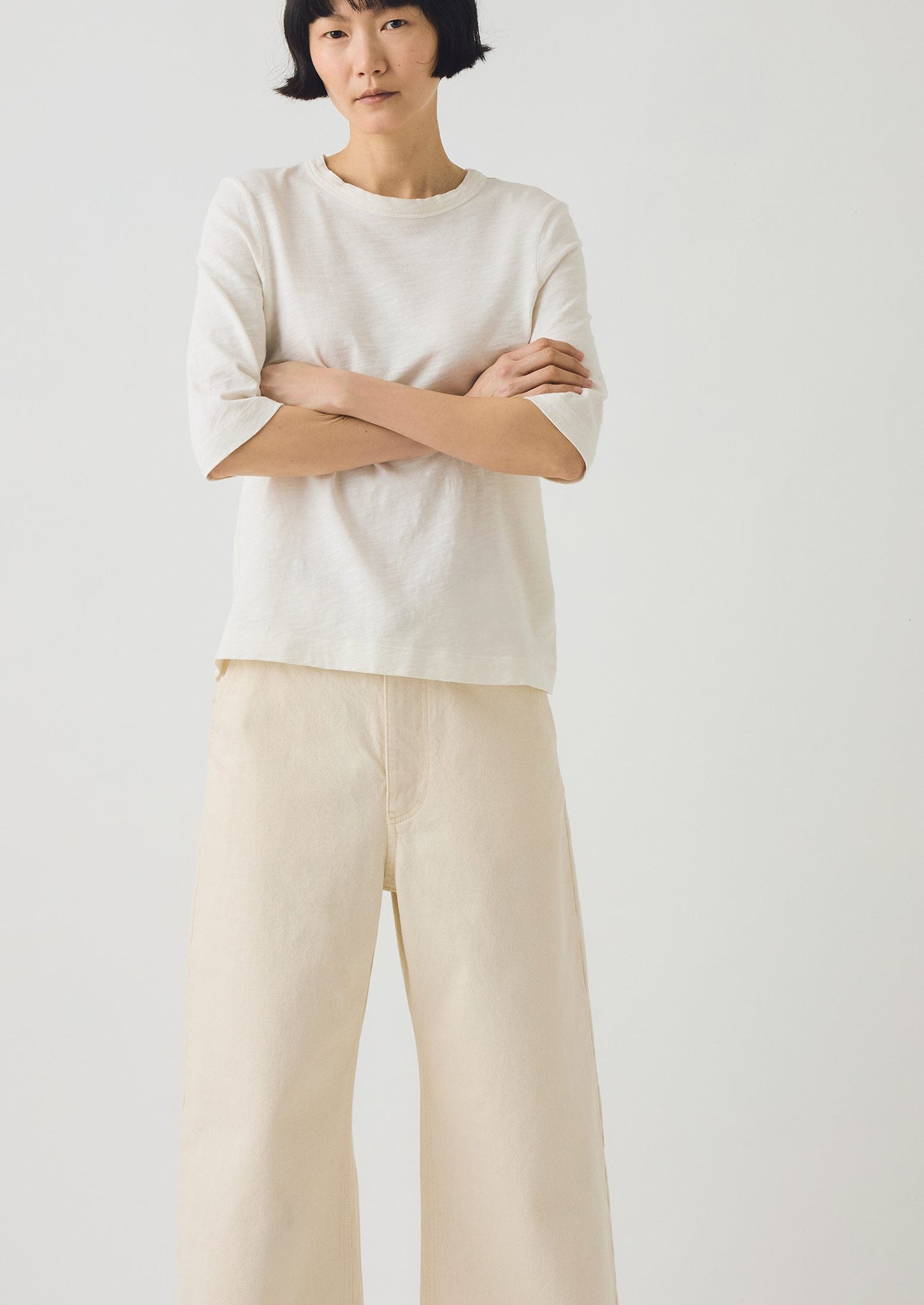 Cleo Cotton Tee | Chalk