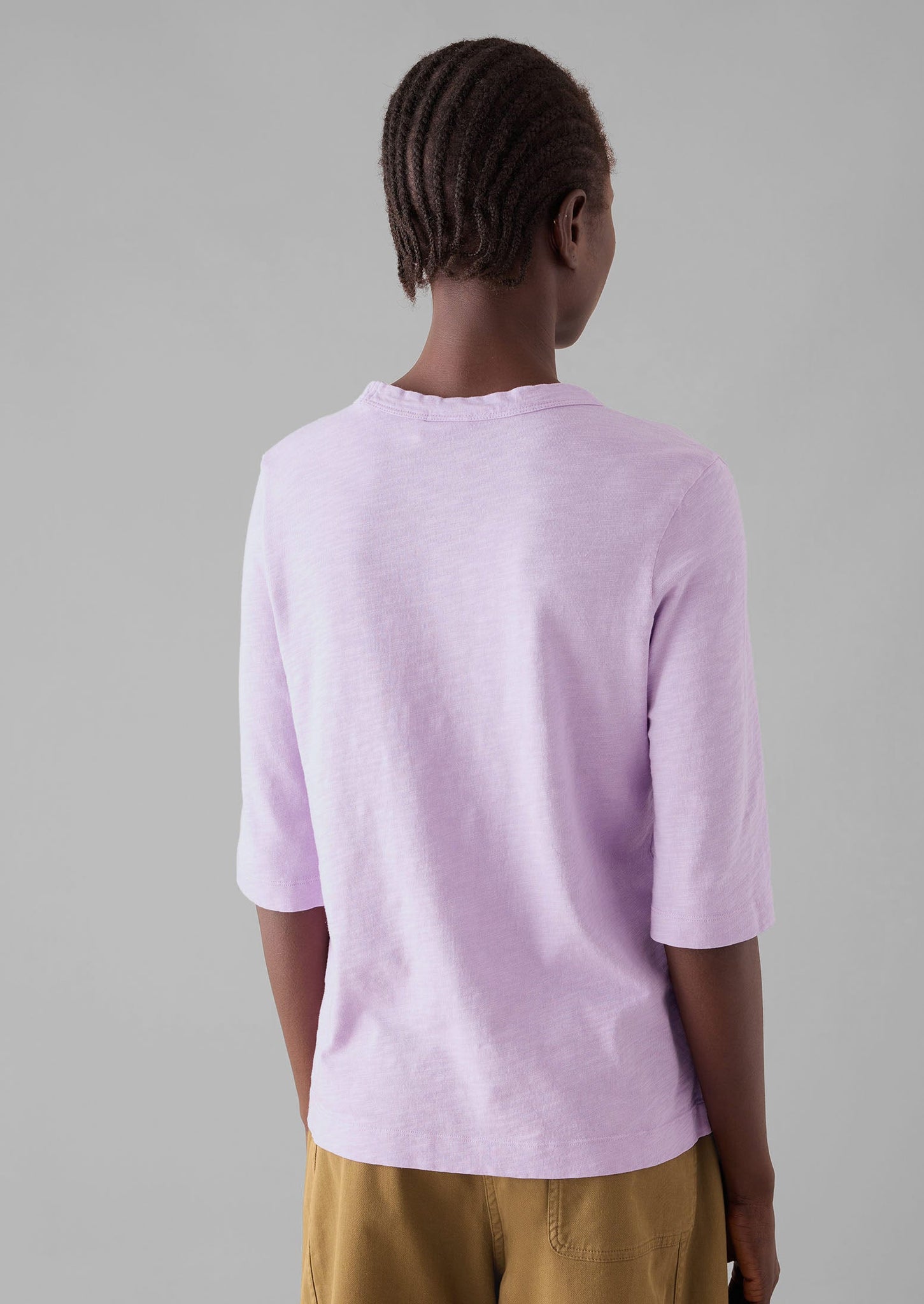 Cleo Garment Dyed Organic Cotton Tee | Lupine