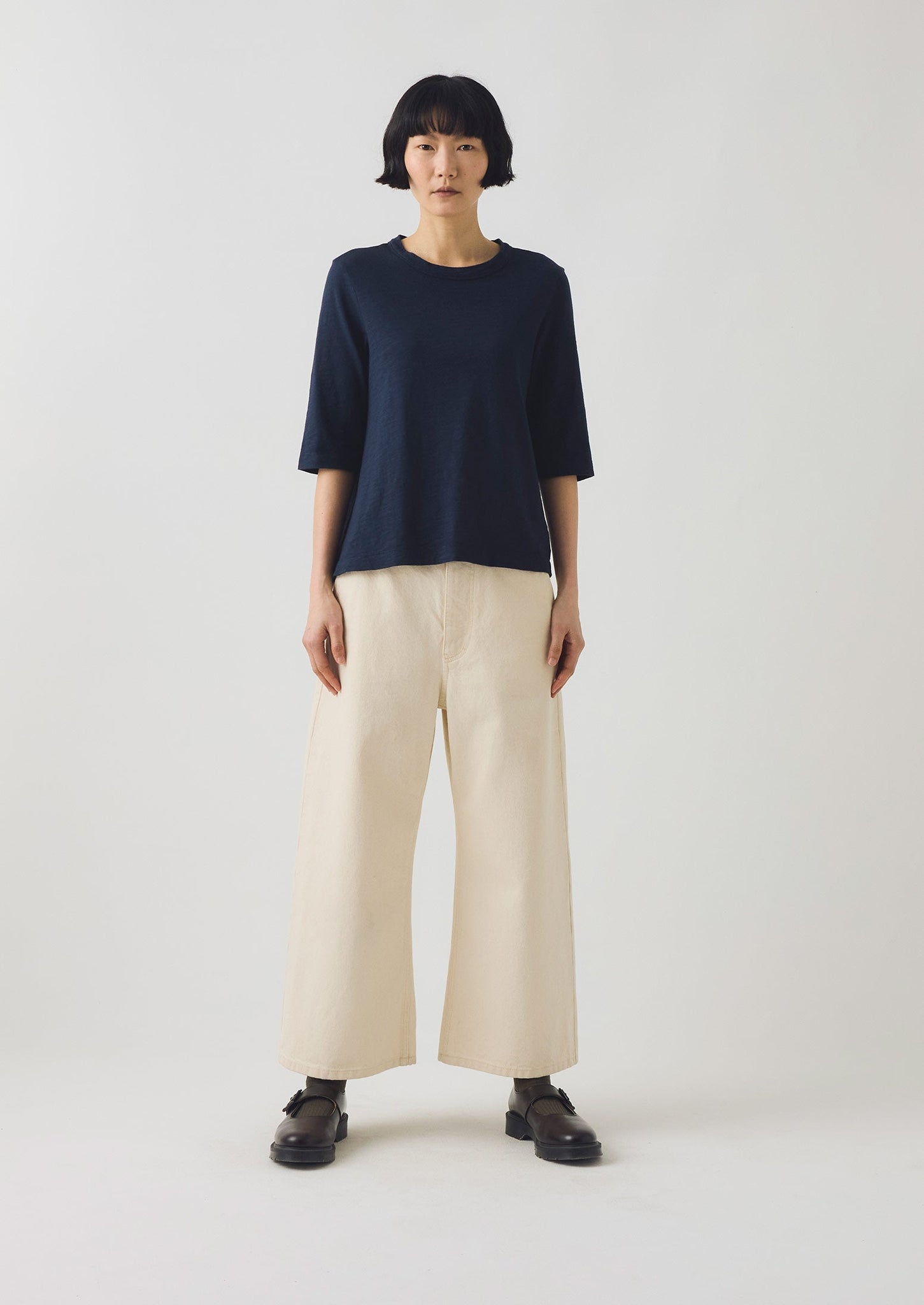 Cleo Cotton Tee | Indigo