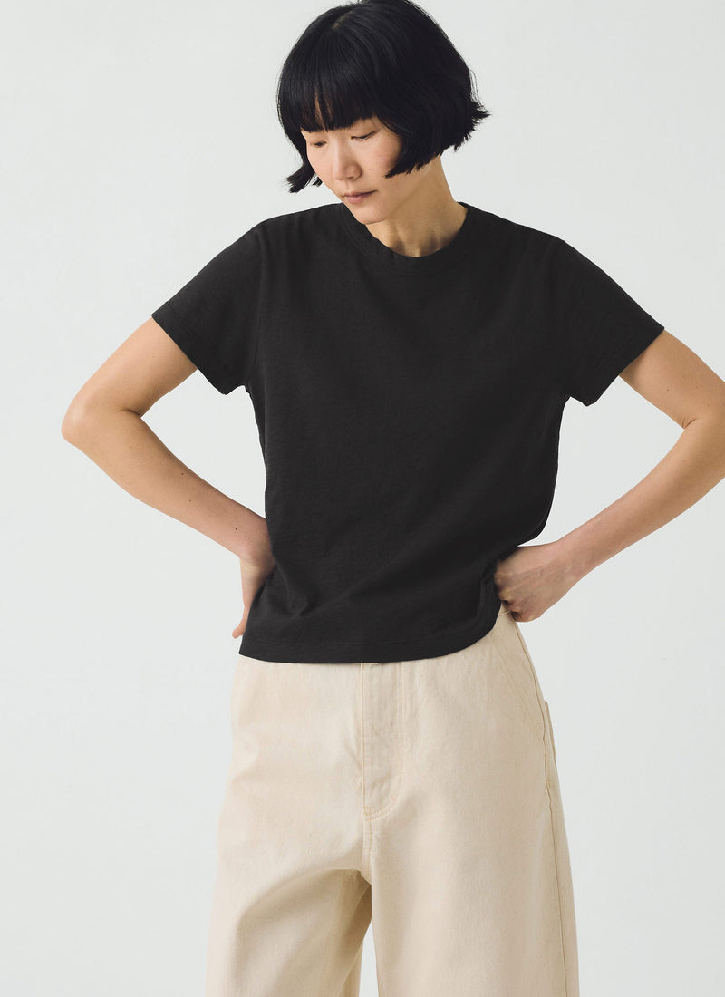 Sadie Cotton Boy Tee | Carbon Black