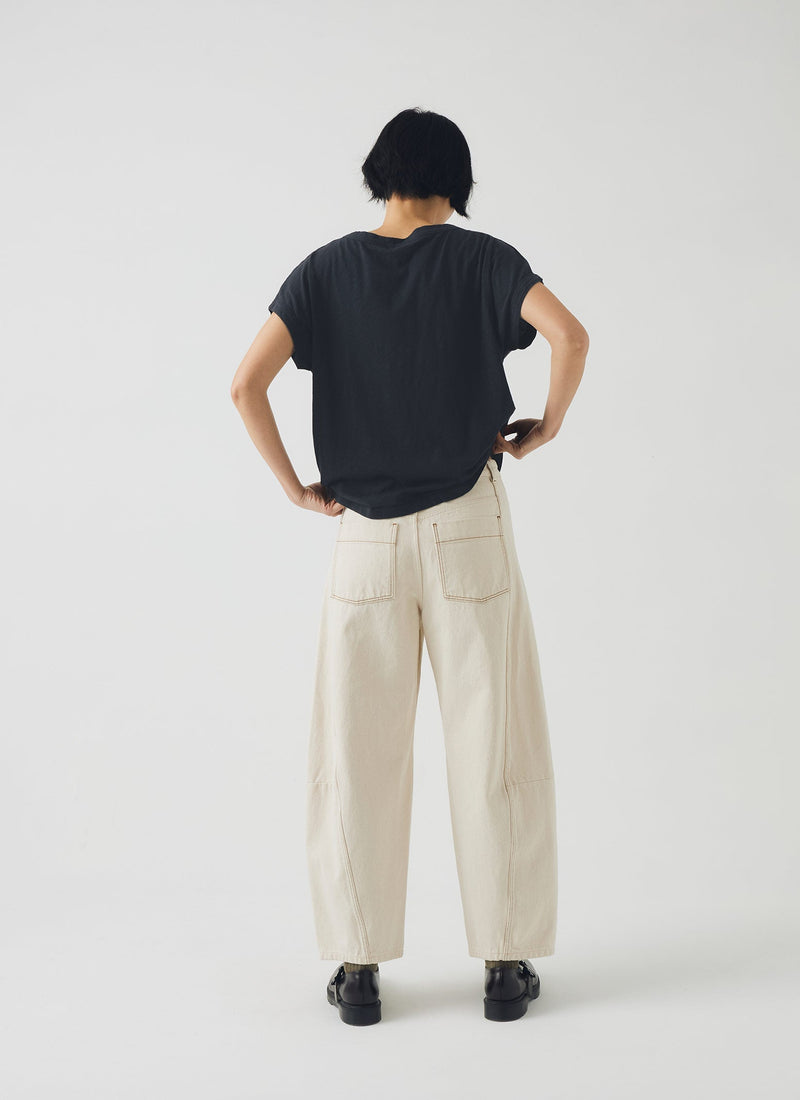 Alda Cotton Easy Tee | Coal