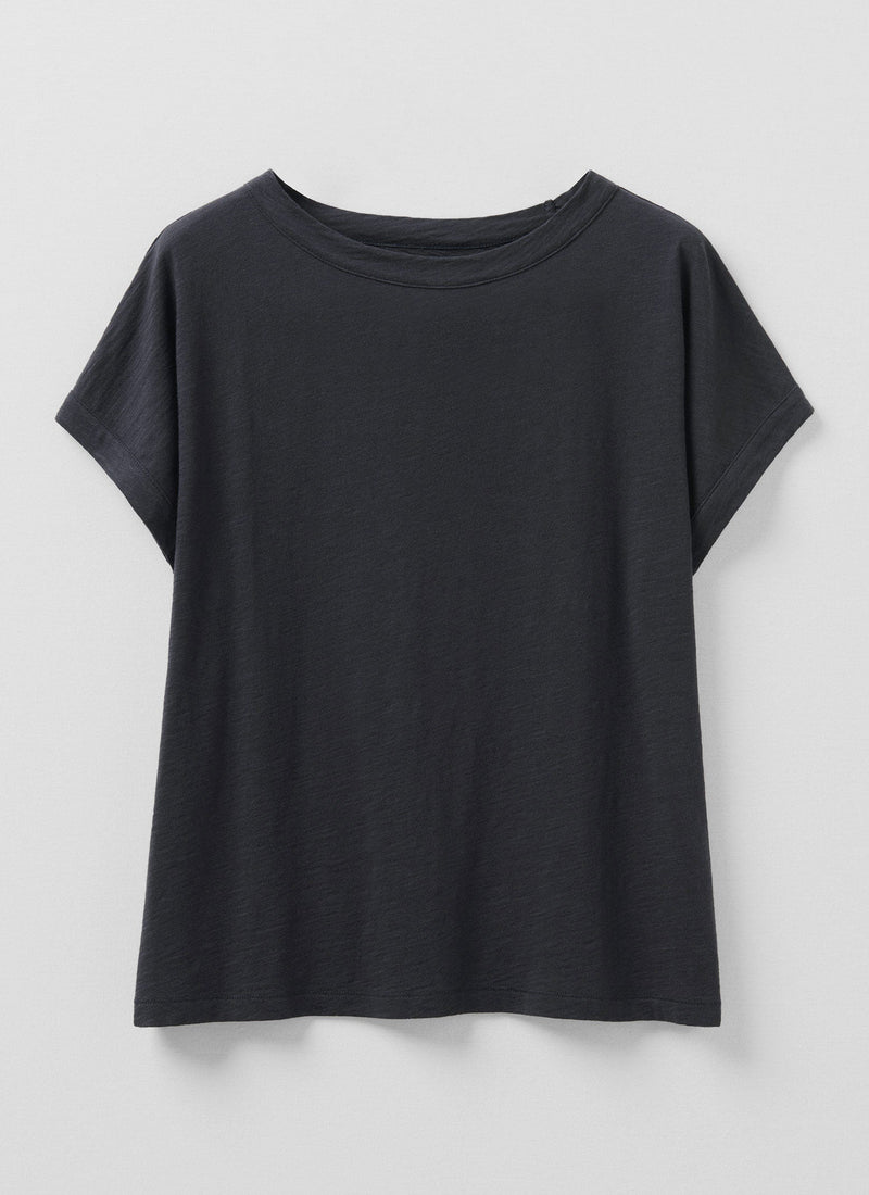 Alda Cotton Easy Tee | Coal