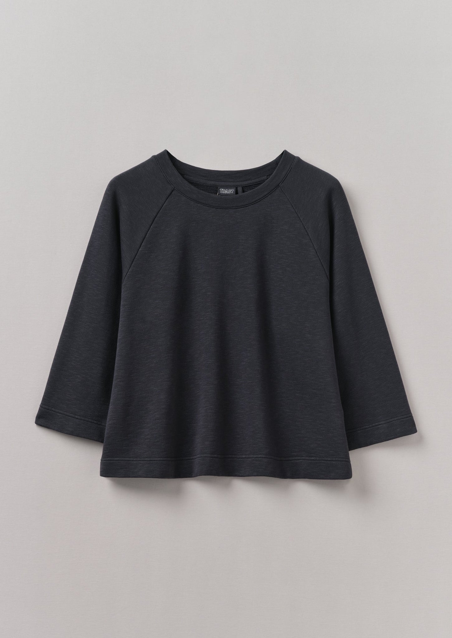 Loopback Cotton Jersey Sweater | Slate