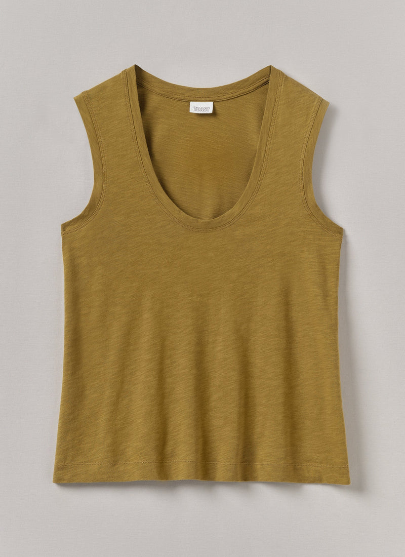Cotton Sleeveless Tee | Leaf