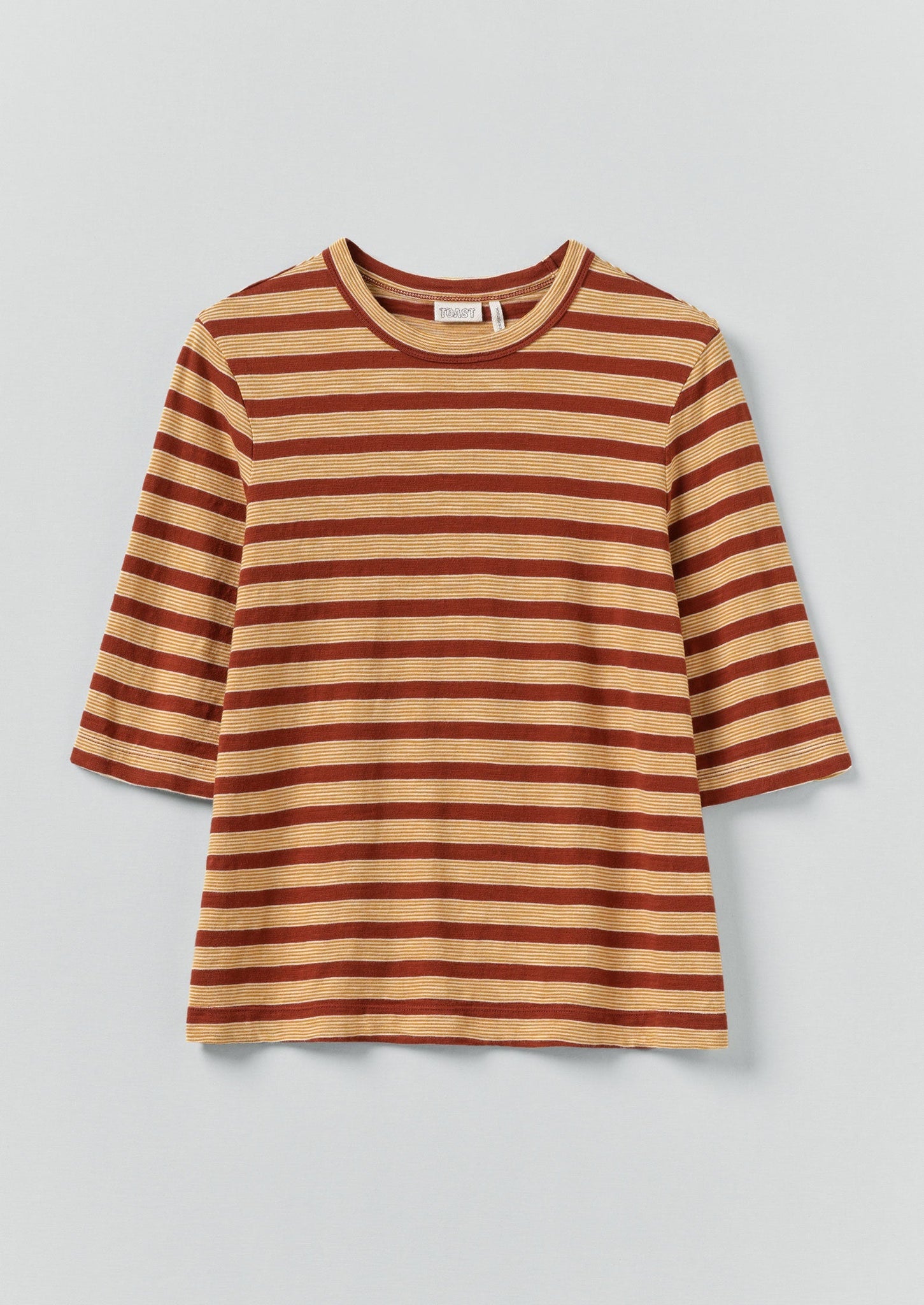 Cleo Cotton Stripe Tee | Red Rock/Cider