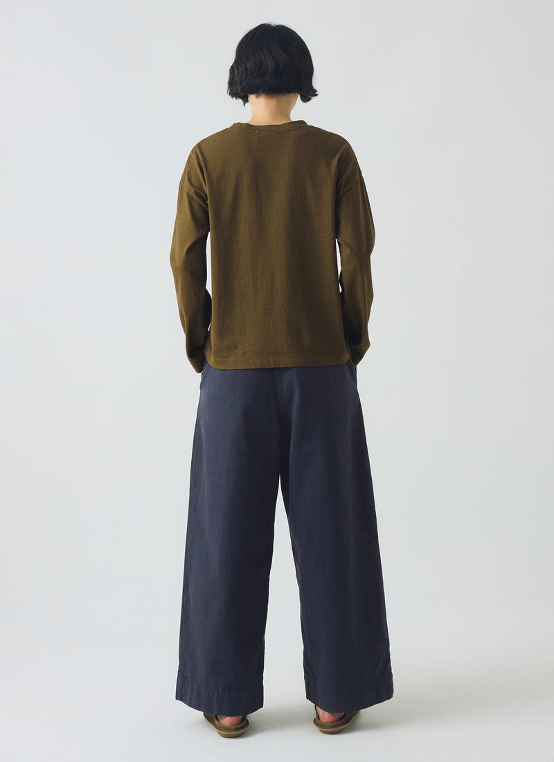 Patch Pocket Cotton Tee | Brass