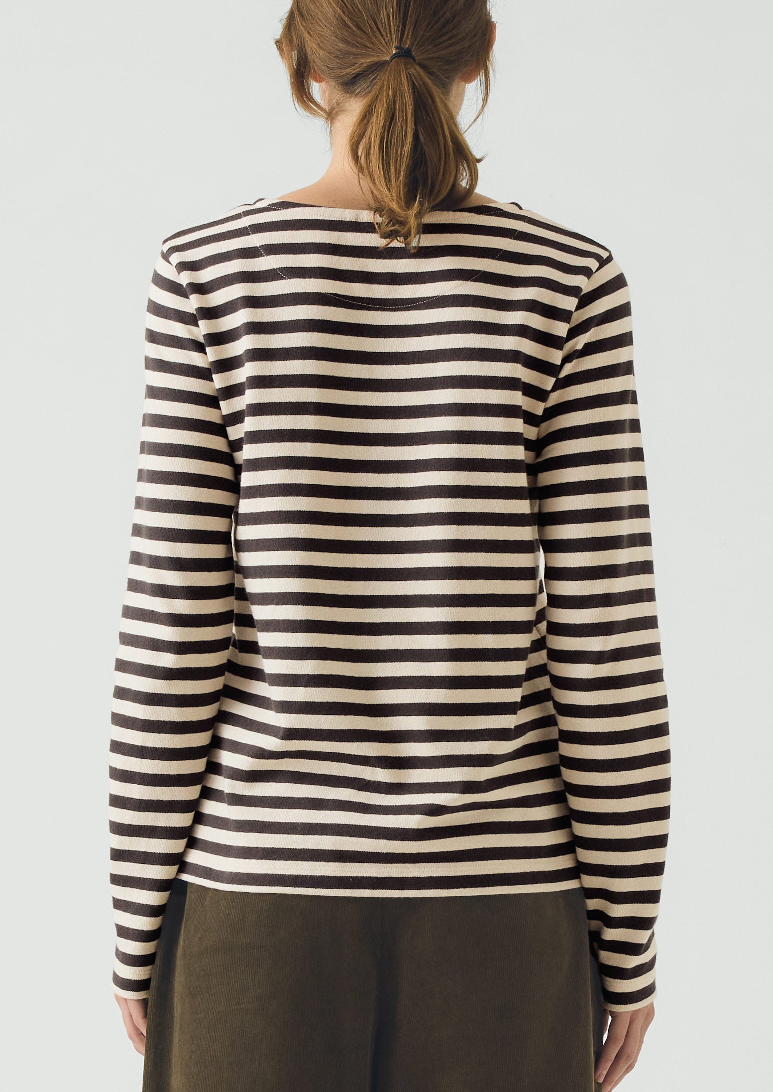 Chef Stripe Jersey Tee | Slate/Vintage White | TOAST