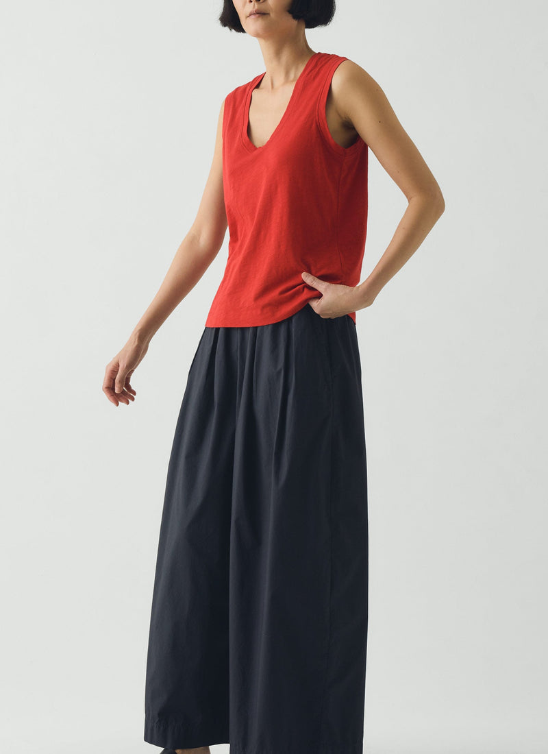 Cotton Sleeveless Tee | Goji Berry