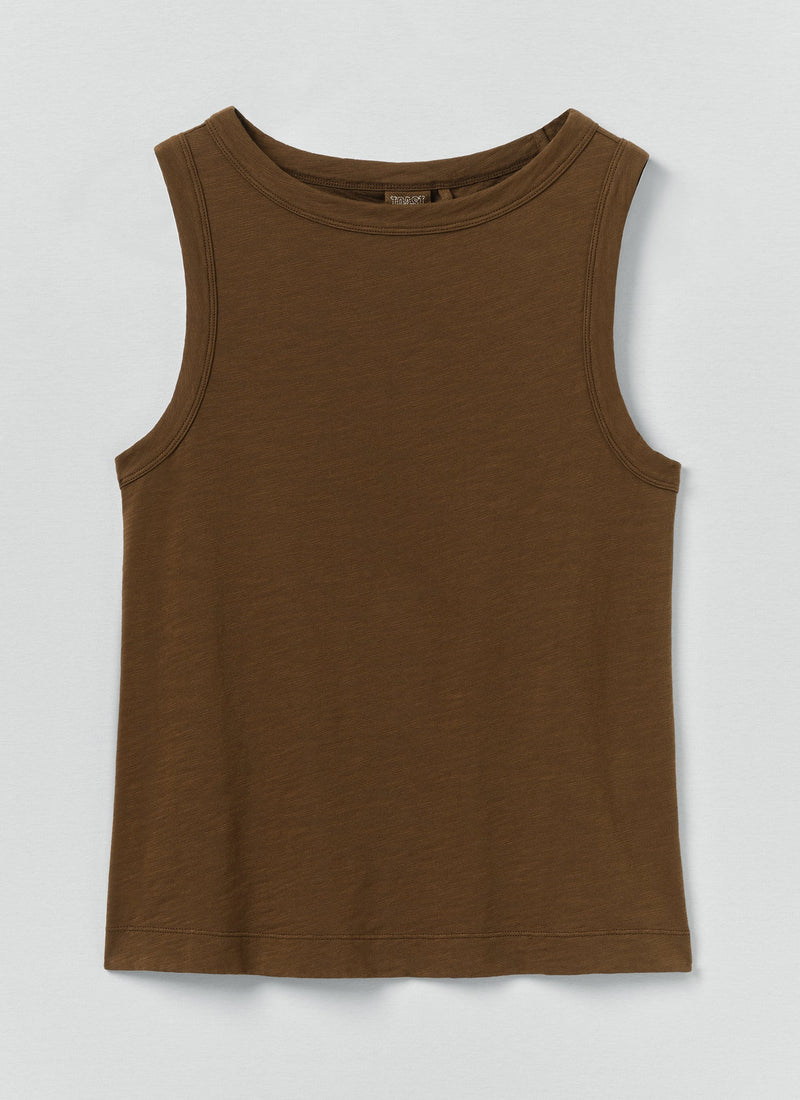 Sian Garment Dyed Organic Cotton Tank Top | Bronze Green