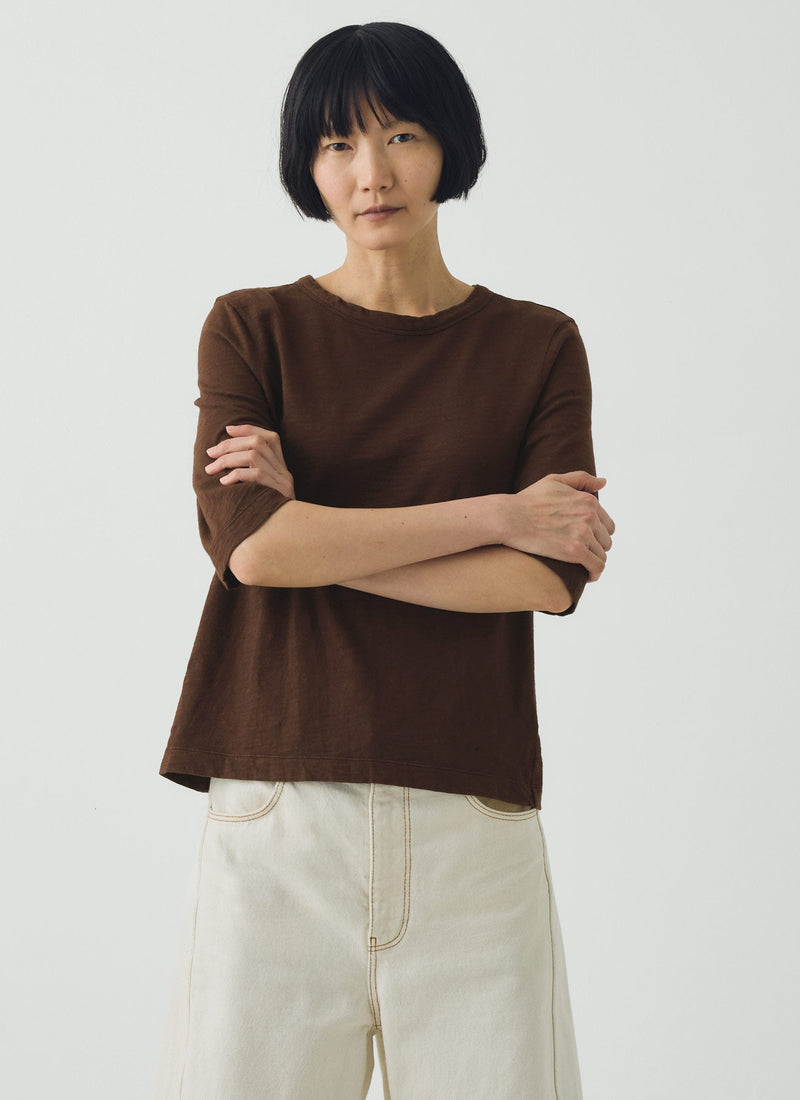 Cleo Garment Dyed Cotton Tee | Rich Earth