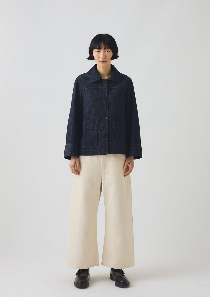 Fitted Denim Jacket - Made In USA Model Light Indigo main image 0