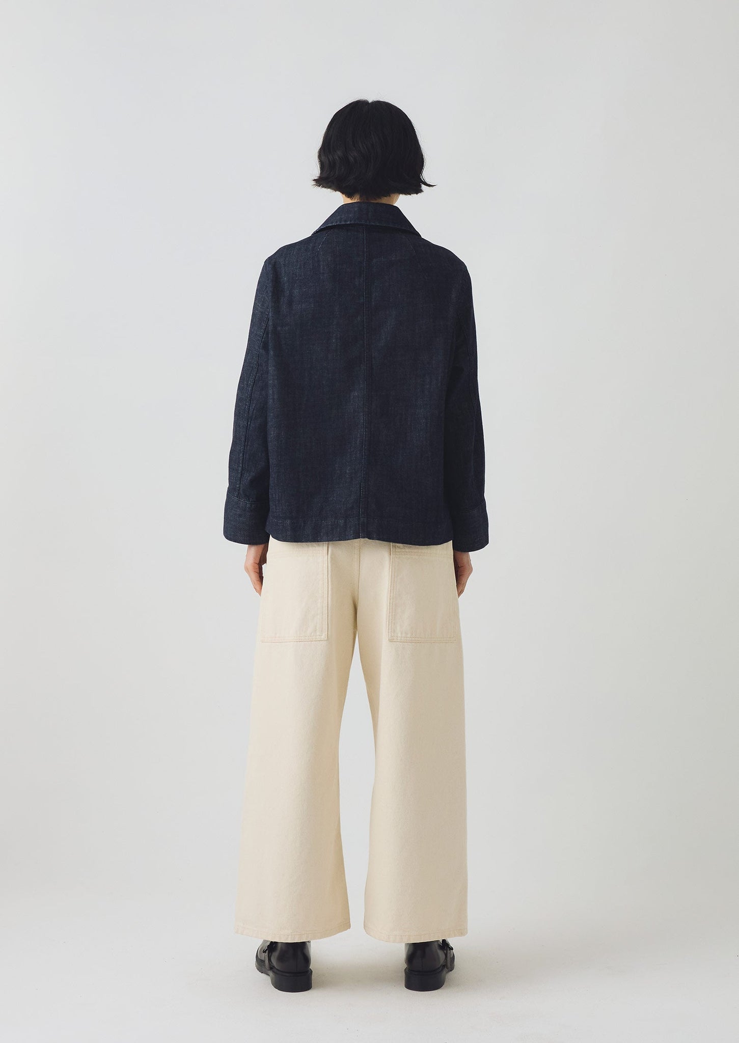 Wide Sleeve Organic Indigo Denim Jacket | Indigo