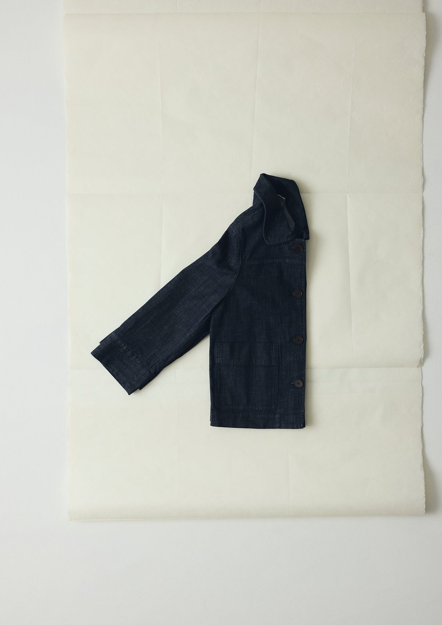 Wide Sleeve Organic Indigo Denim Jacket | Indigo