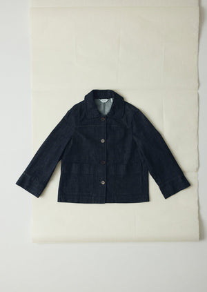Wide Sleeve Organic Indigo Denim Jacket | Indigo | TOAST