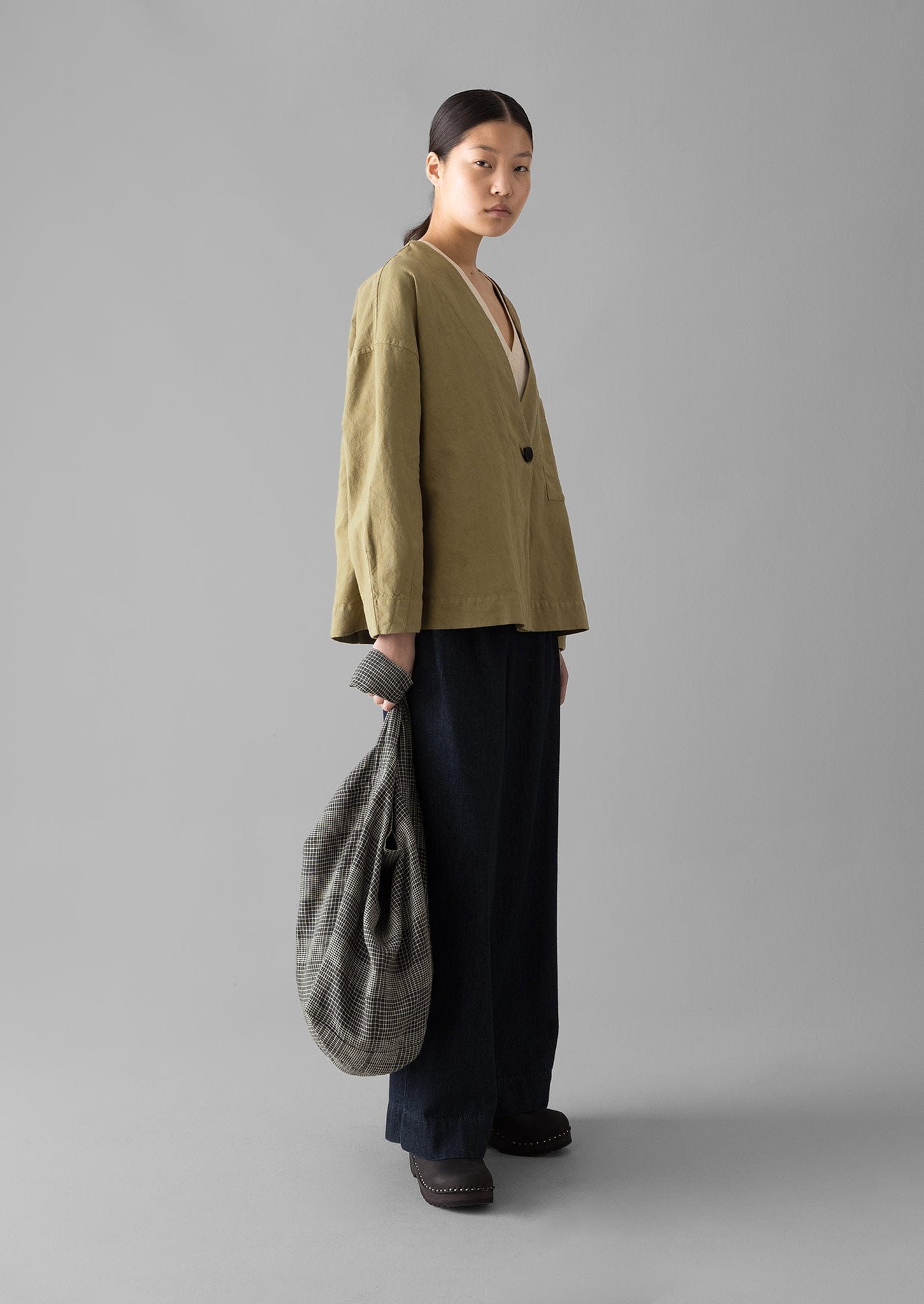 Cotton Linen Wrap Jacket | Golden Sand