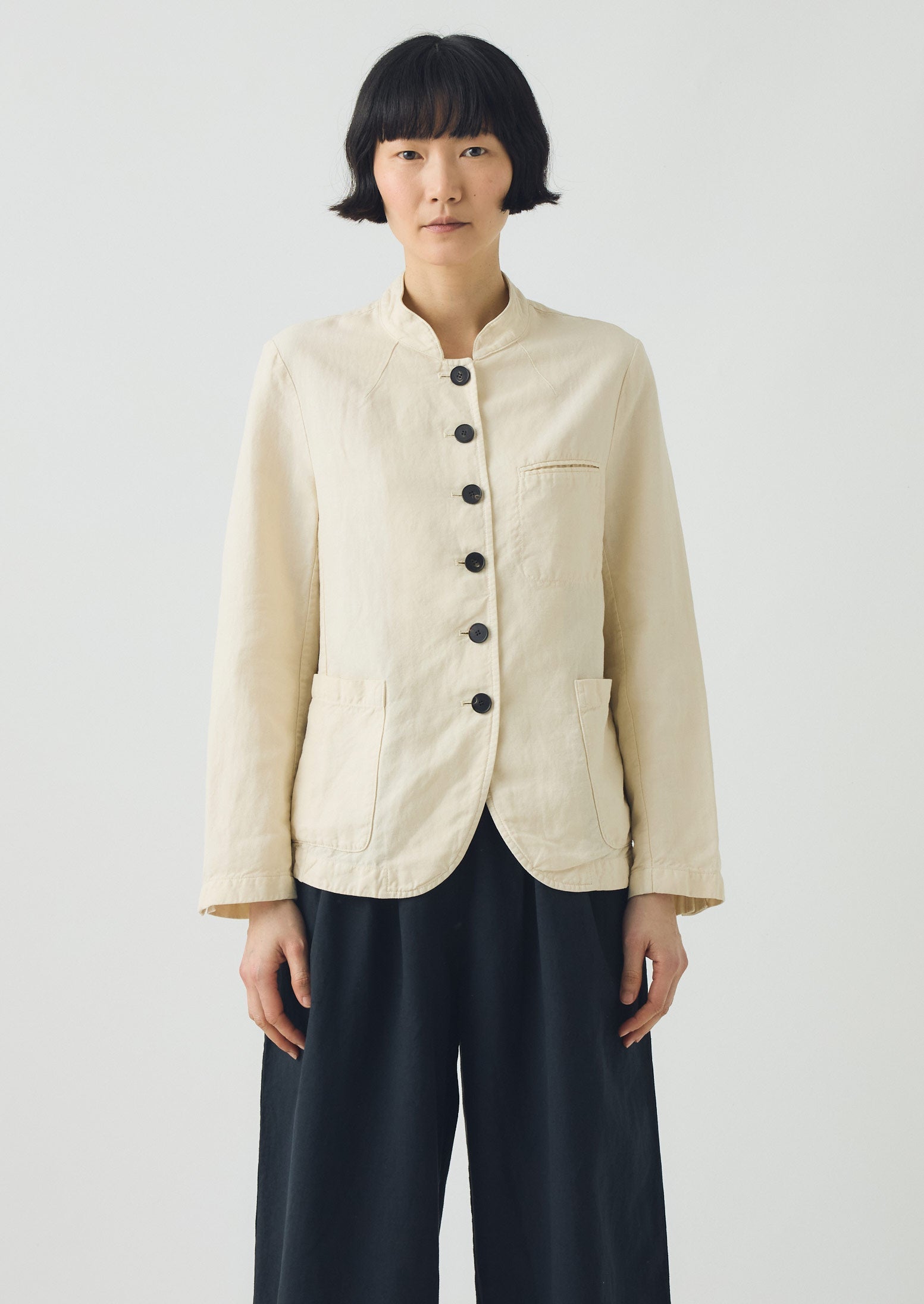 ジャケット・アウター 26SS HANDKERCHIEF JACKET VINTAGE LINEN 1 Cotton Linen Neat Jacket | Parchment | TOAST