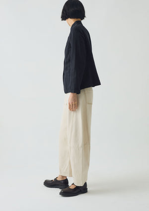 Garment Dyed Cotton Linen Neat Jacket | Slate