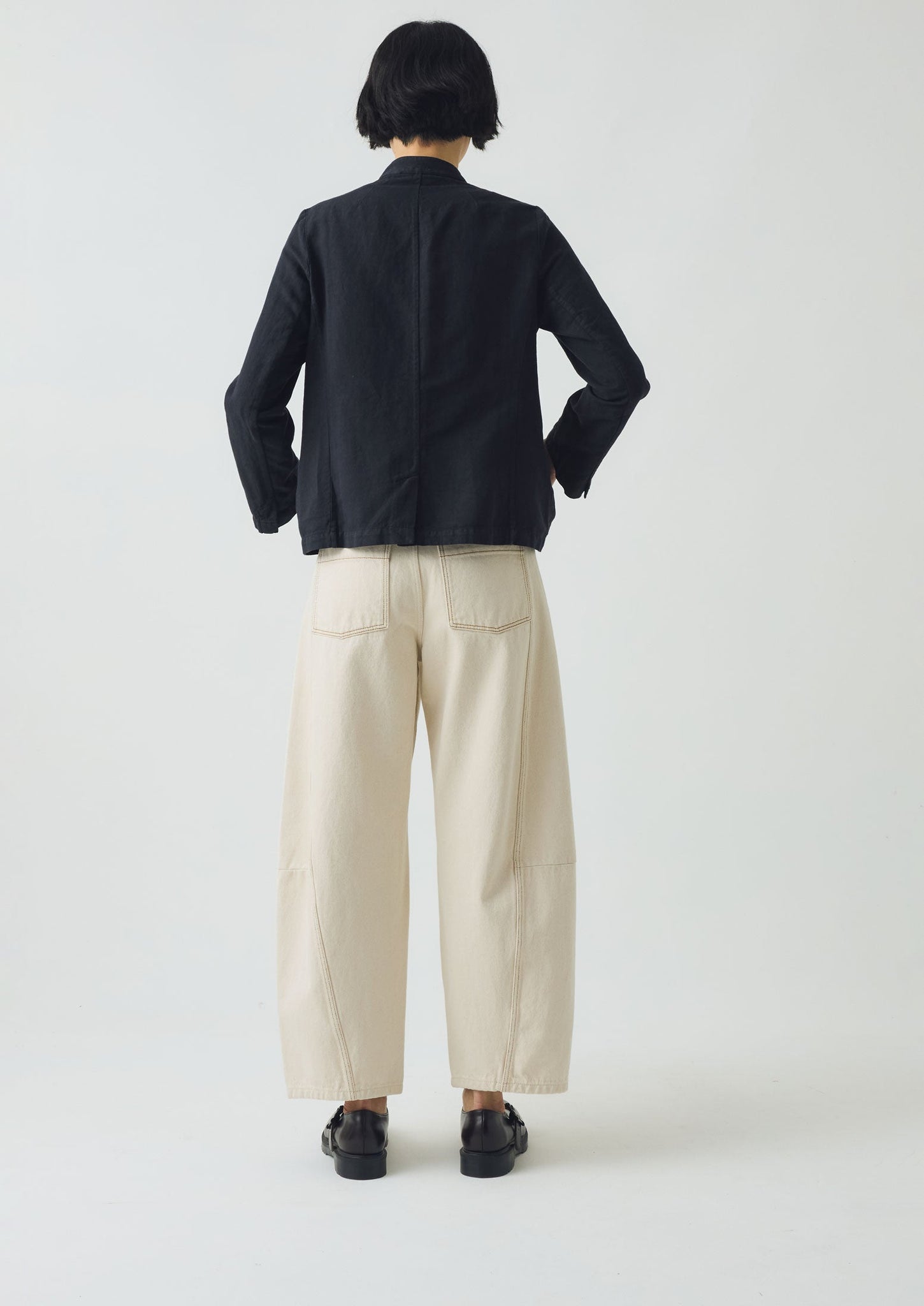 Garment Dyed Cotton Linen Neat Jacket | Slate