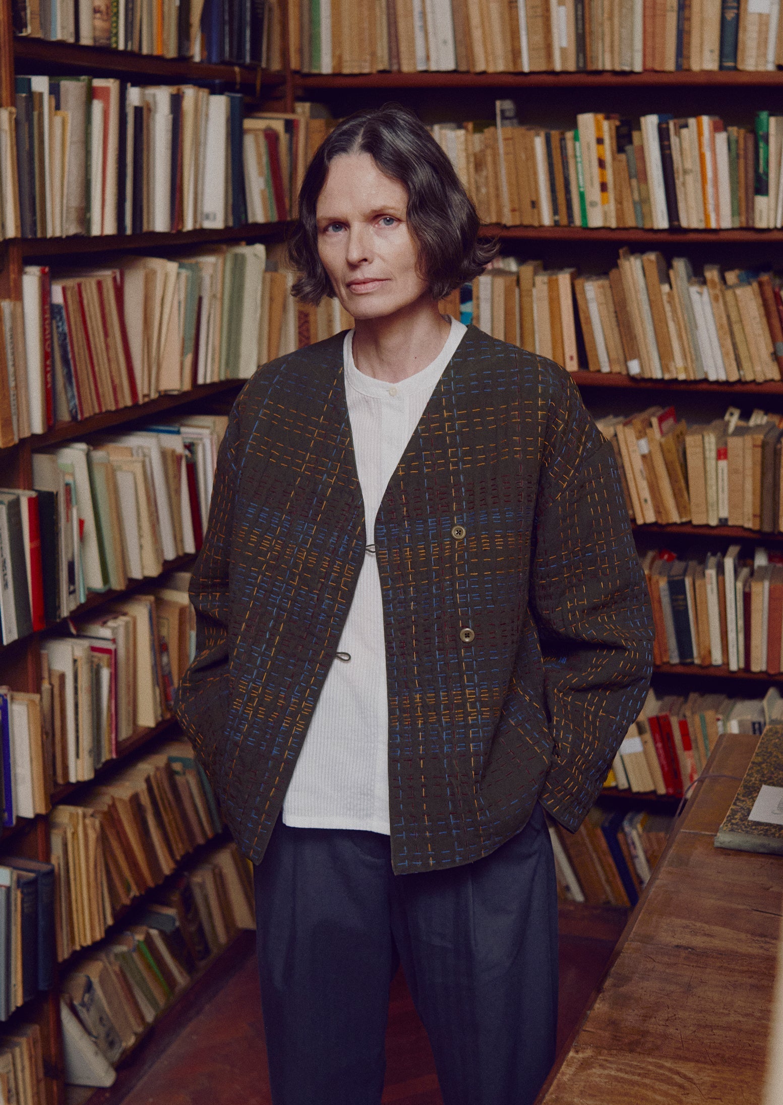 Kantha Tweed Cotton Jacket | Multi | TOAST