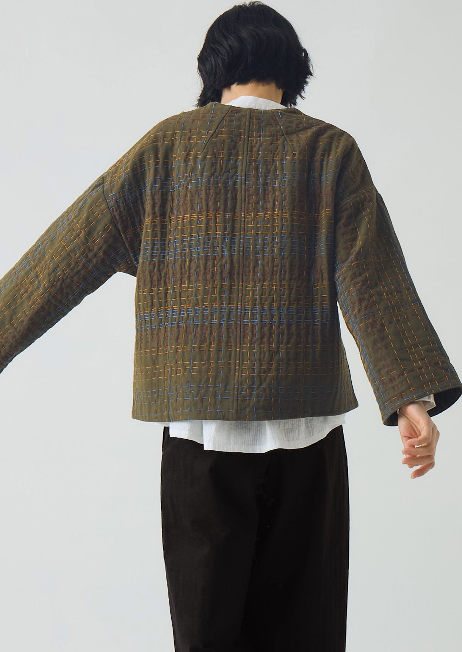 Kantha Tweed Cotton Jacket | Multi | TOAST