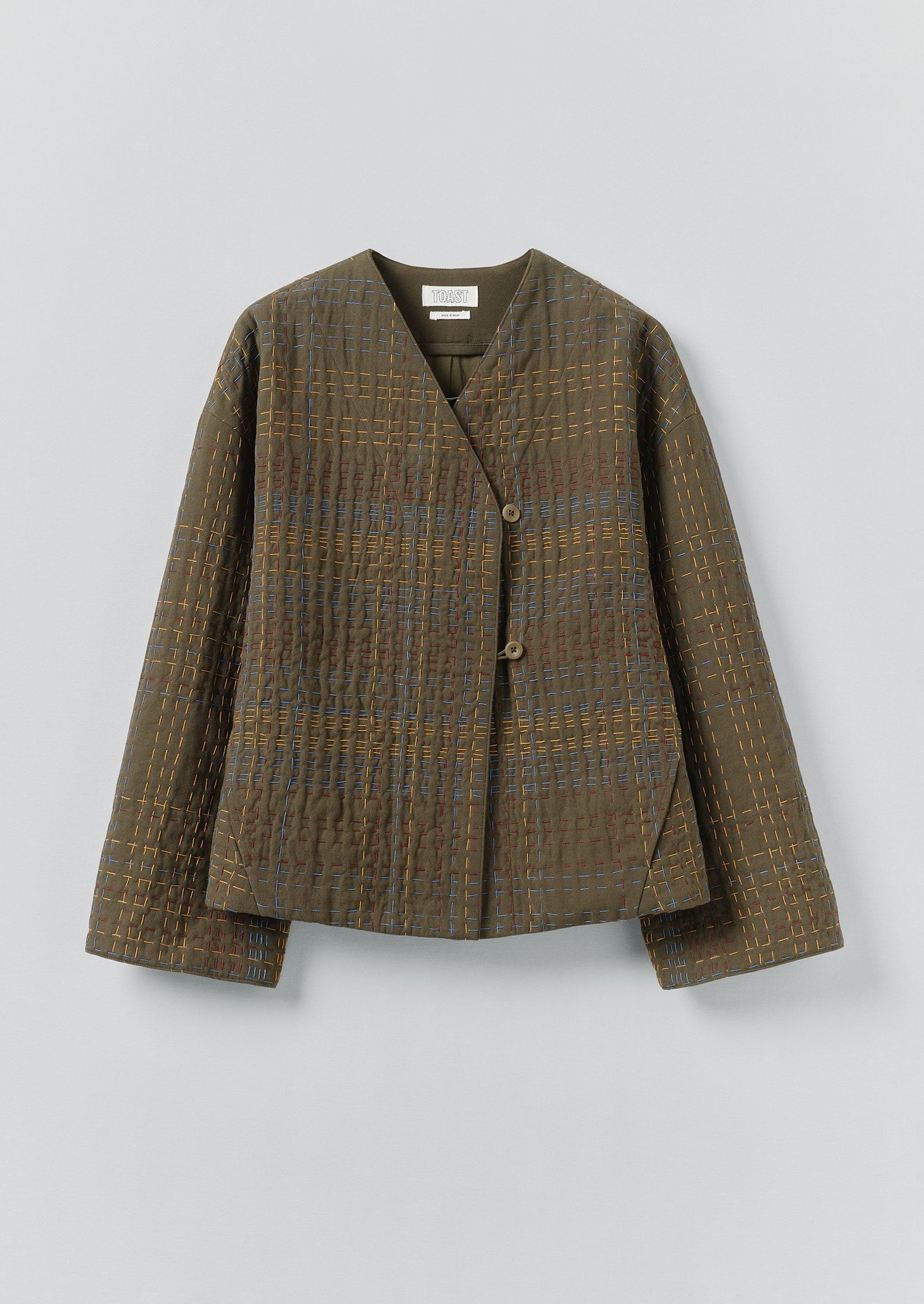Kantha Tweed Cotton Jacket | Multi | TOAST