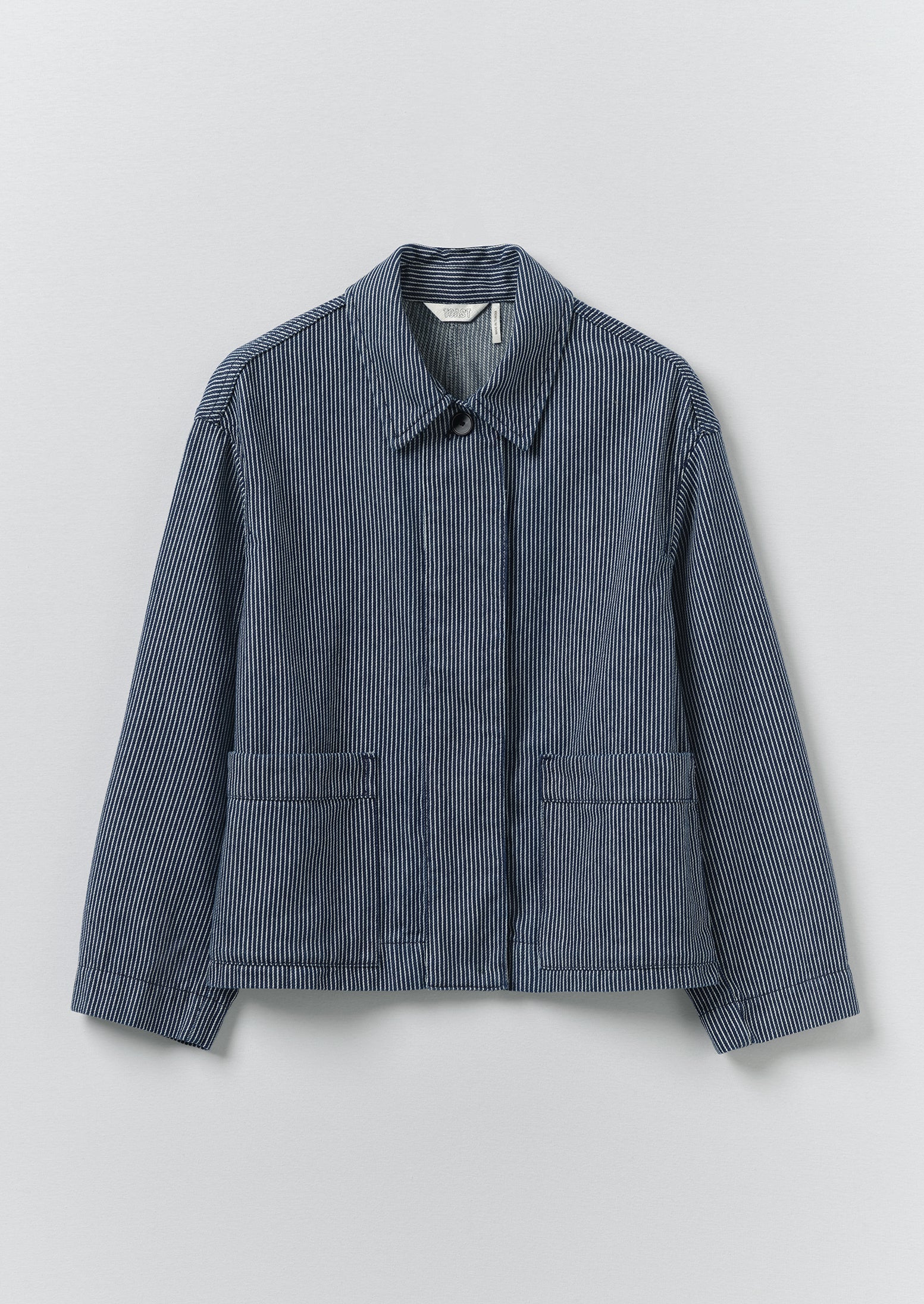 Hickory Stripe Denim Jacket | Ecru/Indigo | TOAST