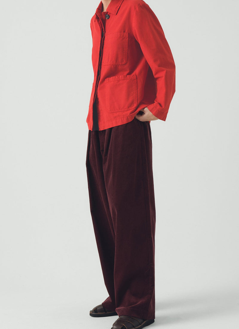 Garment Dyed Cotton Canvas Jacket | Poppy Red