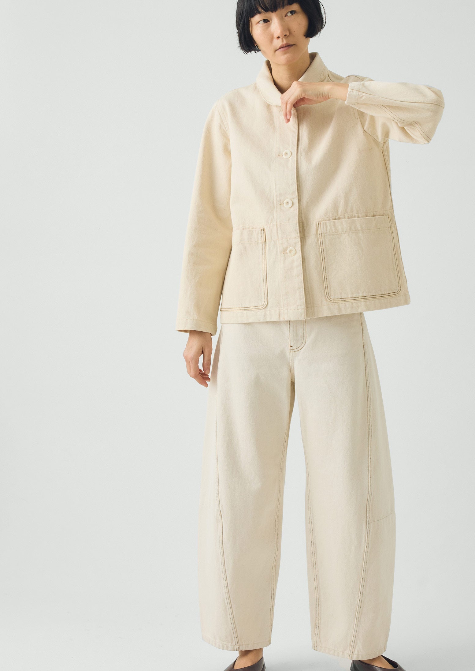 Hal Ecru Denim Workwear Jacket | Ecru | TOAST